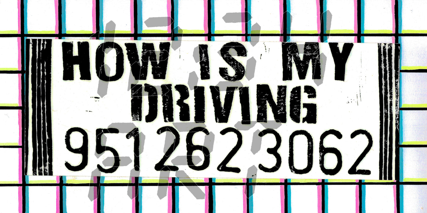 Hows My Driving bumper sticker