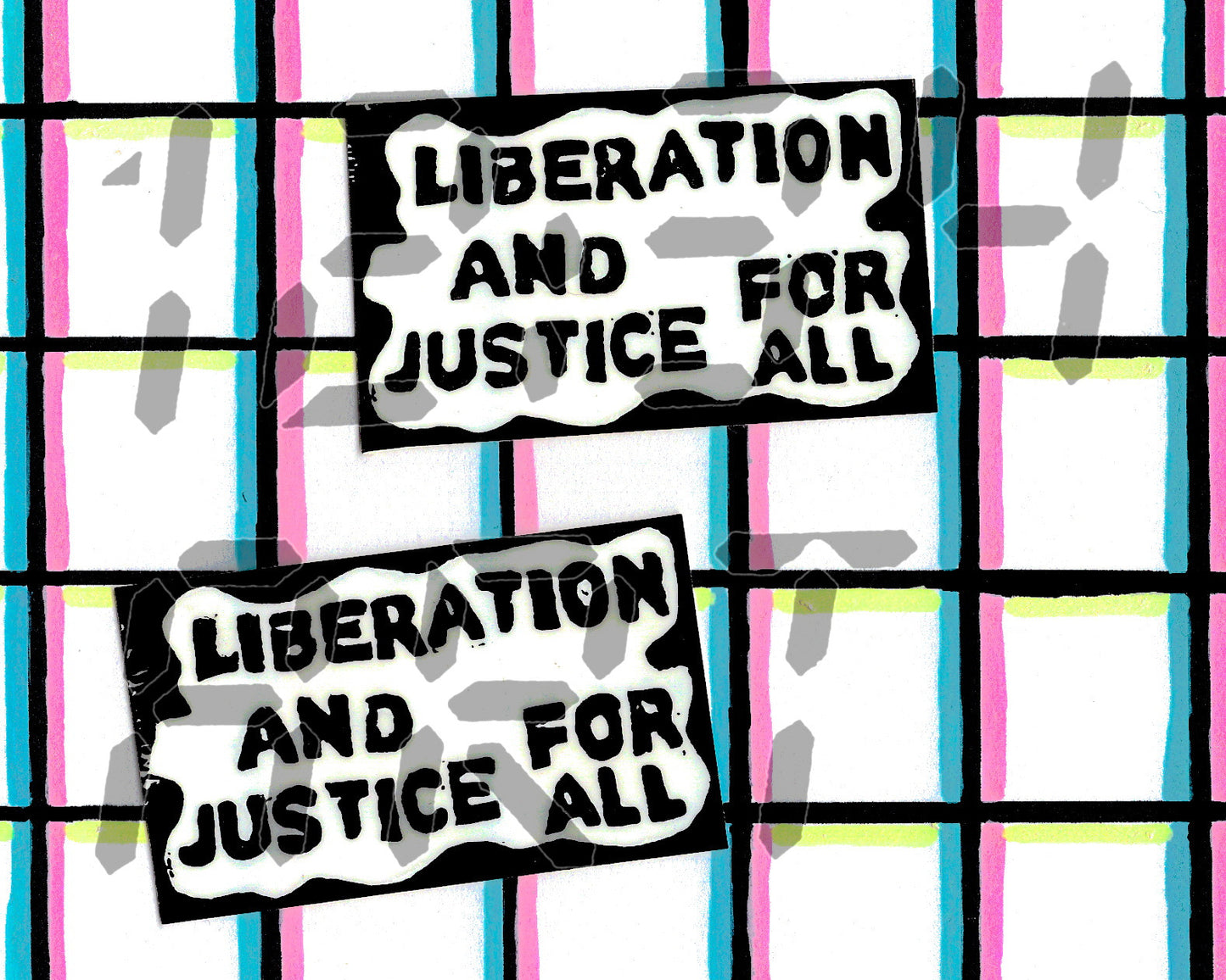 Liberation and Justice For All sticker