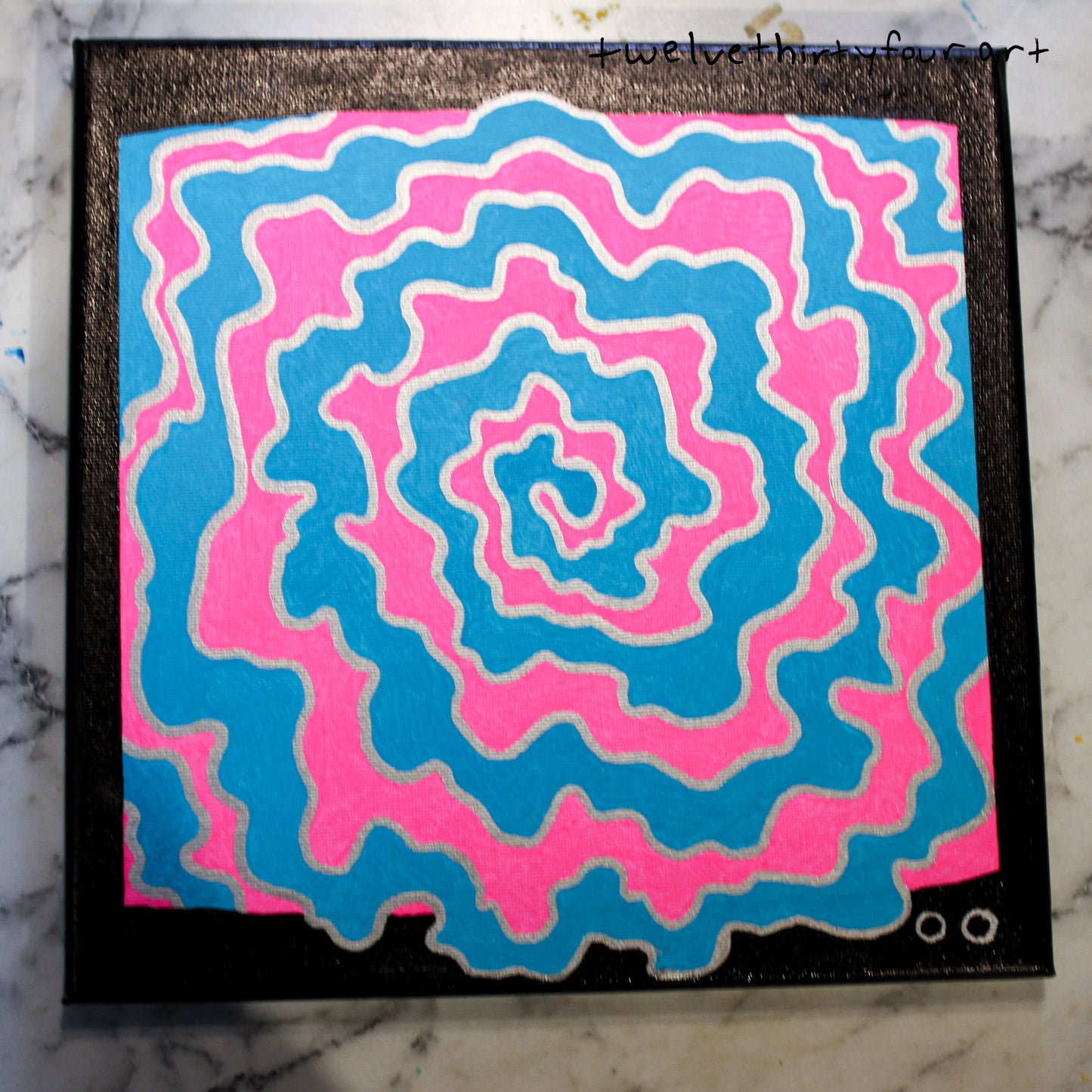 Pink & Blue TV painting