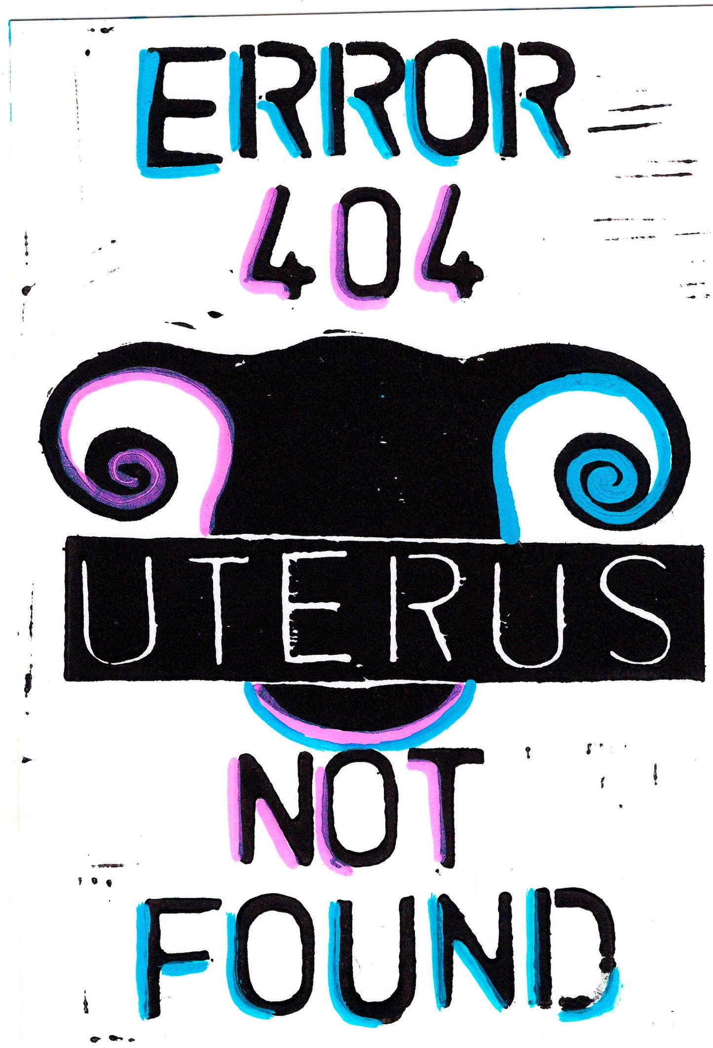 Error 404 Uterus Not Found print