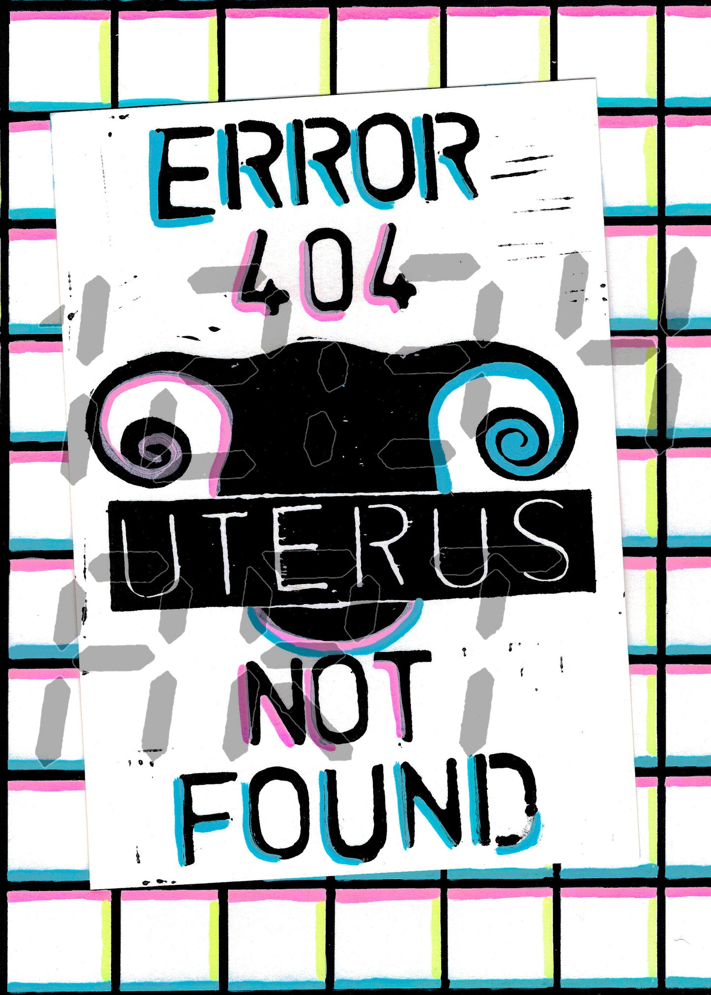 Error 404 Uterus Not Found print