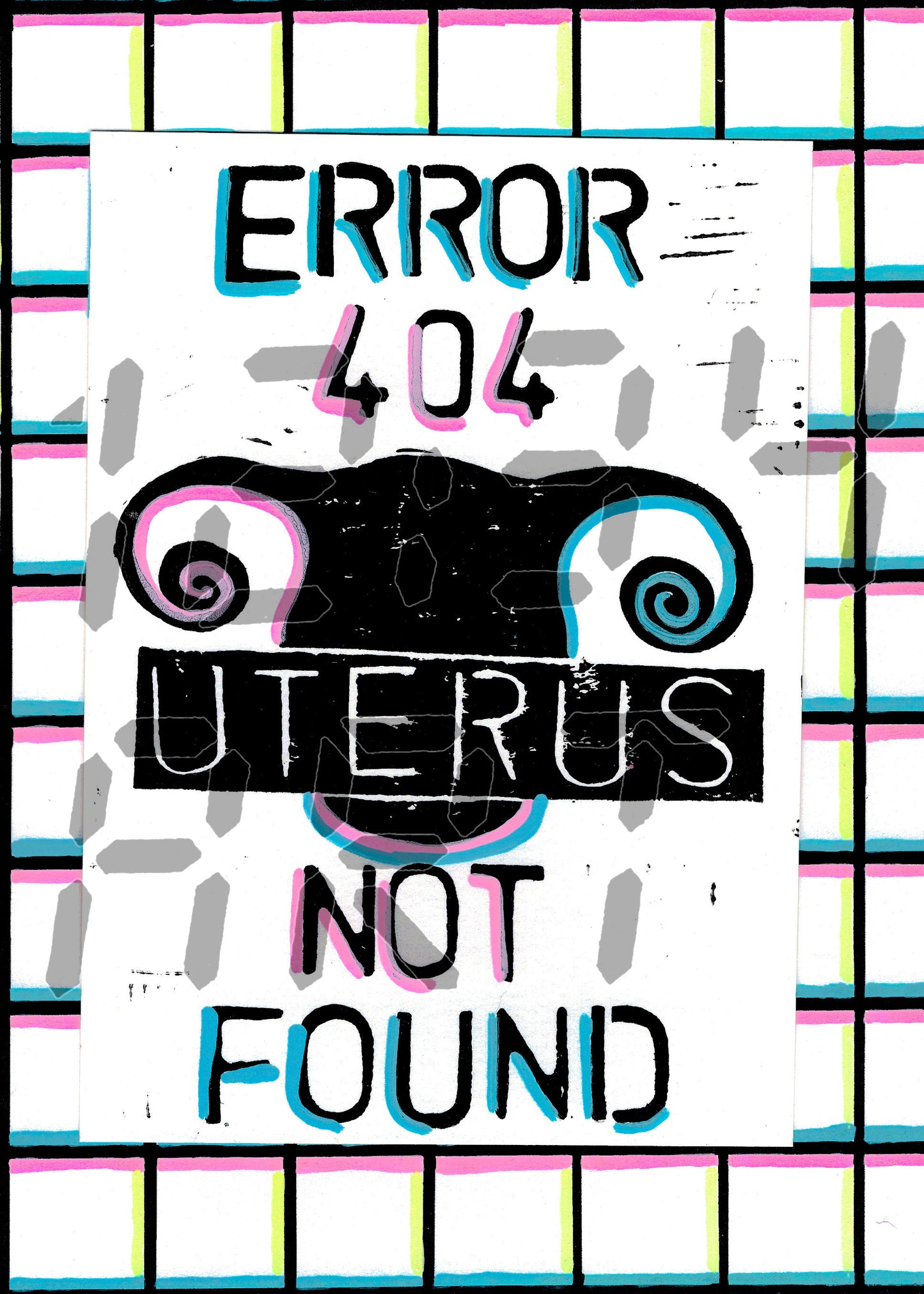 Error 404 Uterus Not Found print