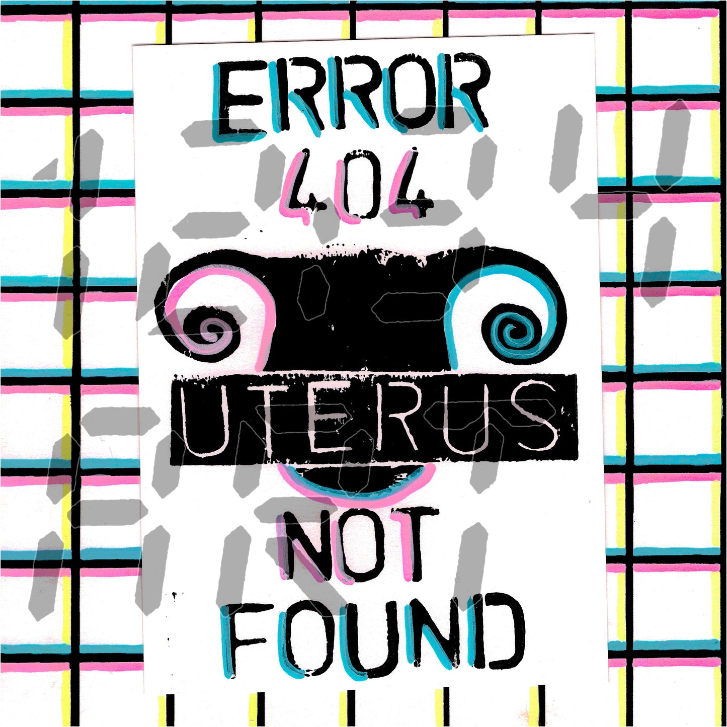 Error 404 Uterus Not Found print