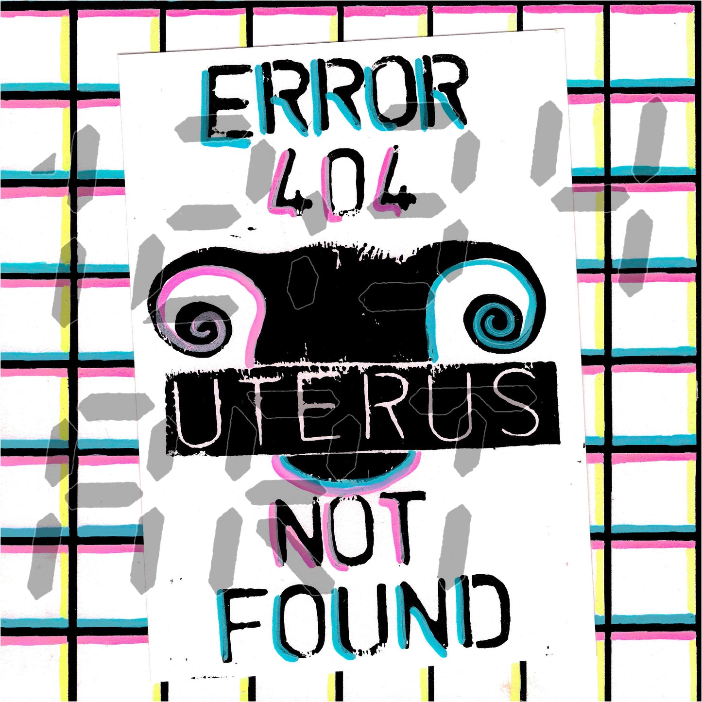 Error 404 Uterus Not Found print