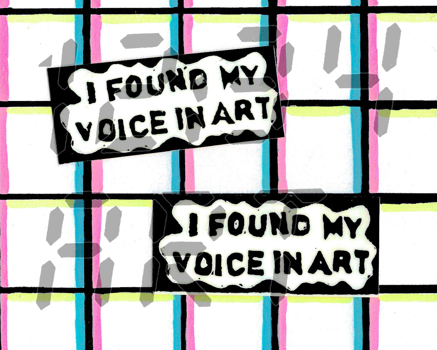 I Found My Voice In Art sticker